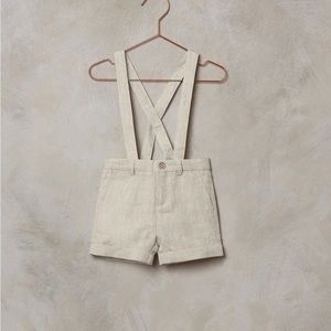 Noralee by Rylie + Cru Linen Suspender Shorts, size 6Y
